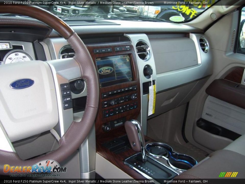 2010 Ford F150 Platinum SuperCrew 4x4 Ingot Silver Metallic / Medium Stone Leather/Sienna Brown Photo #17