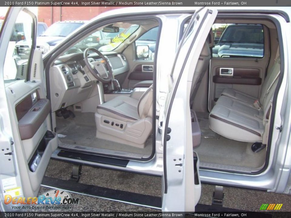 Medium Stone Leather/Sienna Brown Interior - 2010 Ford F150 Platinum SuperCrew 4x4 Photo #20