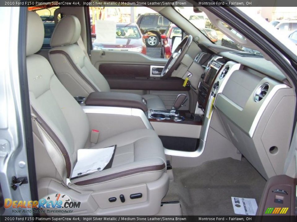 2010 Ford F150 Platinum SuperCrew 4x4 Ingot Silver Metallic / Medium Stone Leather/Sienna Brown Photo #21