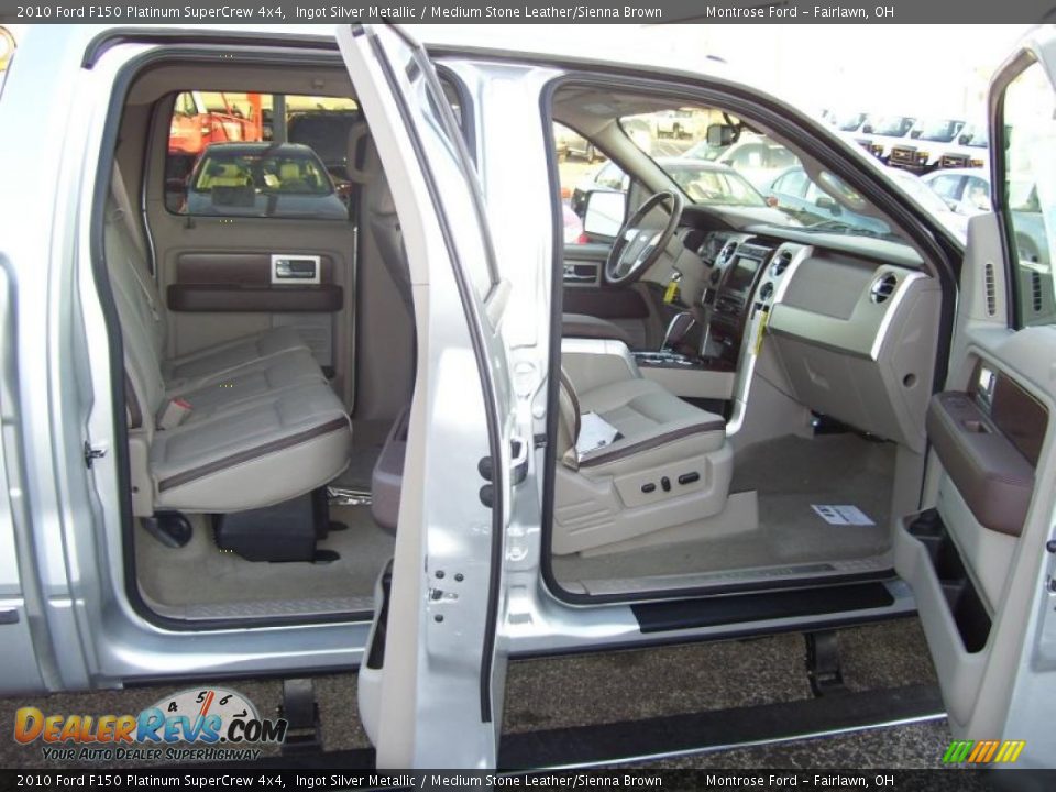 2010 Ford F150 Platinum SuperCrew 4x4 Ingot Silver Metallic / Medium Stone Leather/Sienna Brown Photo #24