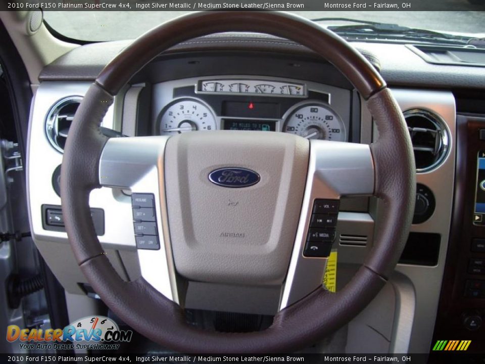 2010 Ford F150 Platinum SuperCrew 4x4 Ingot Silver Metallic / Medium Stone Leather/Sienna Brown Photo #25