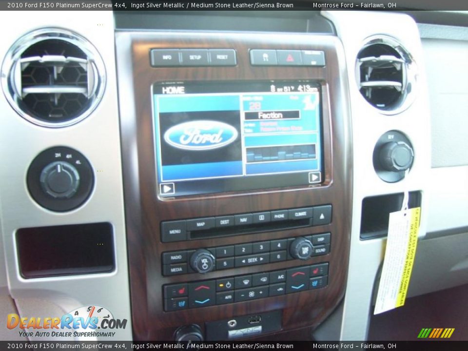 2010 Ford F150 Platinum SuperCrew 4x4 Ingot Silver Metallic / Medium Stone Leather/Sienna Brown Photo #28