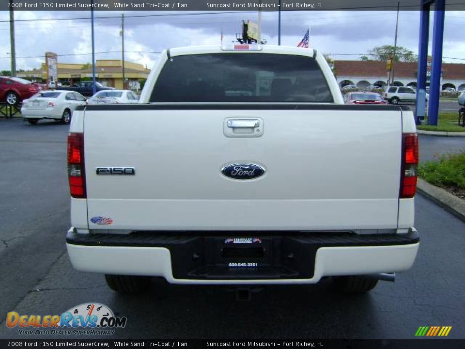 2008 Ford F150 Limited SuperCrew White Sand Tri-Coat / Tan Photo #4