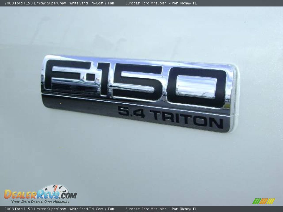 2008 Ford F150 Limited SuperCrew White Sand Tri-Coat / Tan Photo #11
