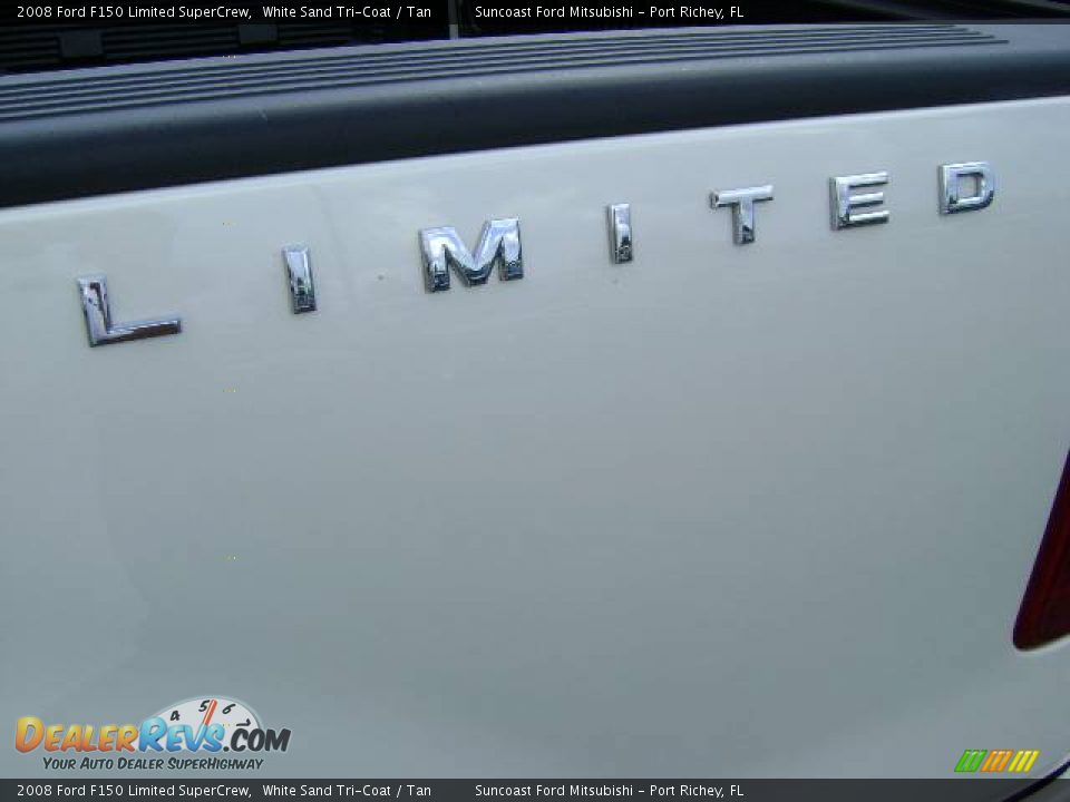 2008 Ford F150 Limited SuperCrew White Sand Tri-Coat / Tan Photo #12