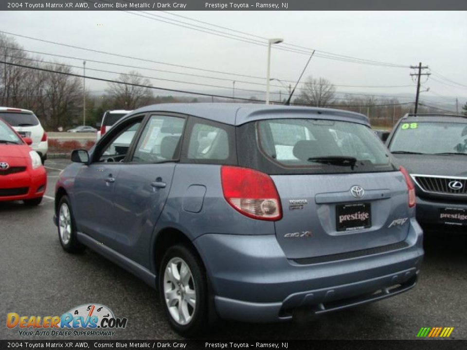 2004 Toyota Matrix XR AWD Cosmic Blue Metallic / Dark Gray Photo #4