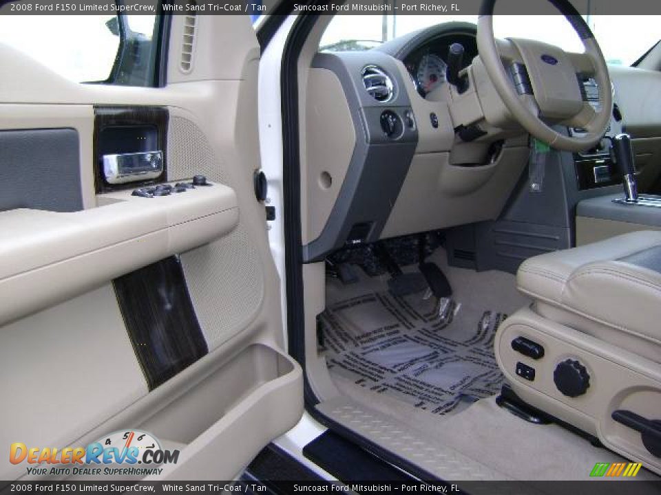 2008 Ford F150 Limited SuperCrew White Sand Tri-Coat / Tan Photo #18