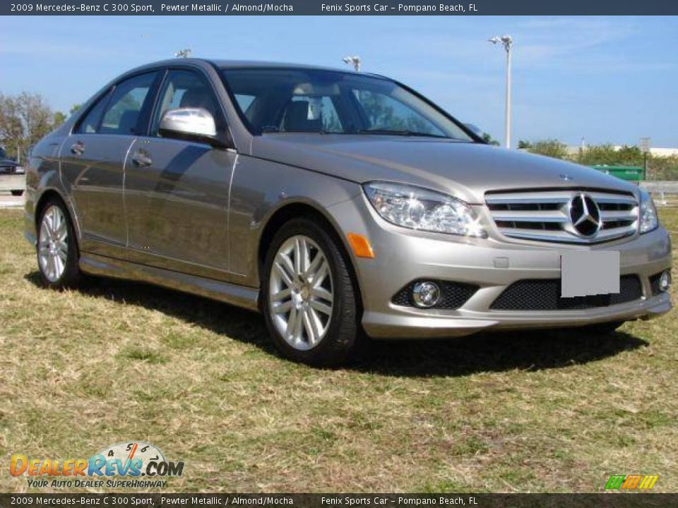 2009 Mercedes-Benz C 300 Sport Pewter Metallic / Almond/Mocha Photo #12