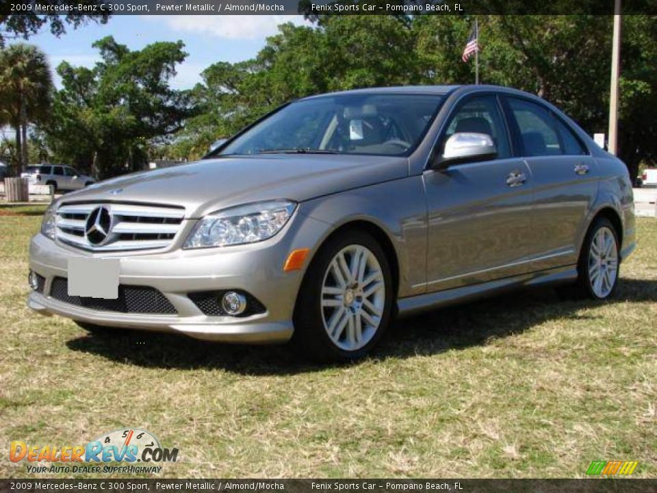 2009 Mercedes-Benz C 300 Sport Pewter Metallic / Almond/Mocha Photo #13