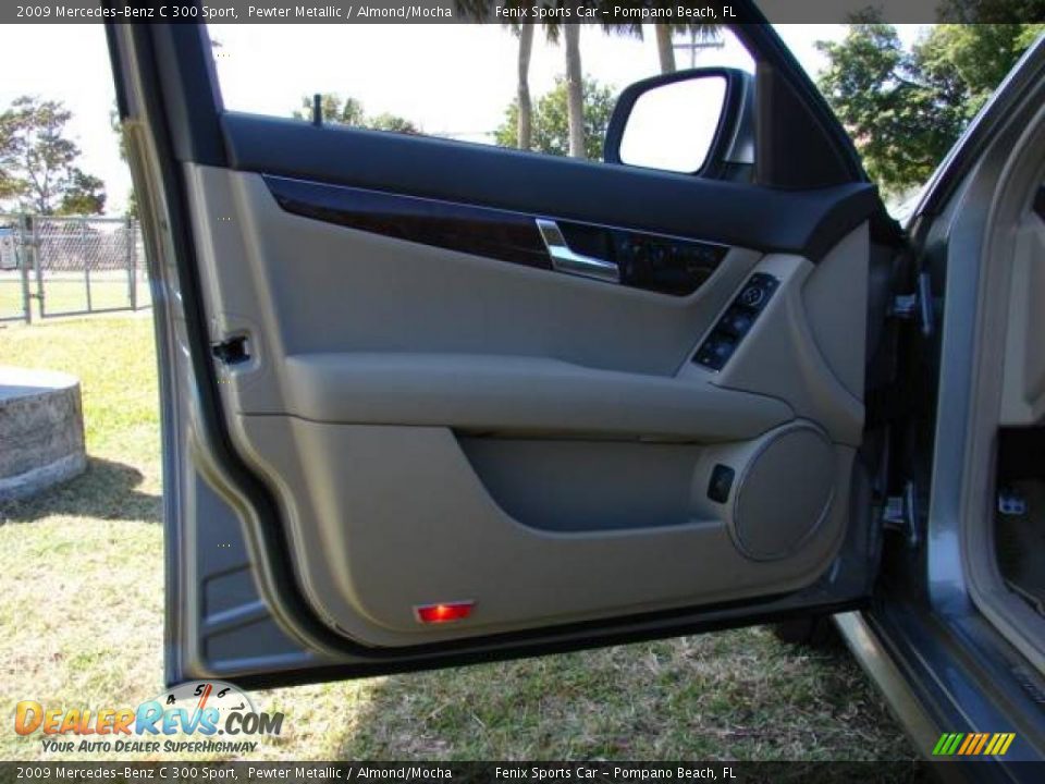 2009 Mercedes-Benz C 300 Sport Pewter Metallic / Almond/Mocha Photo #14