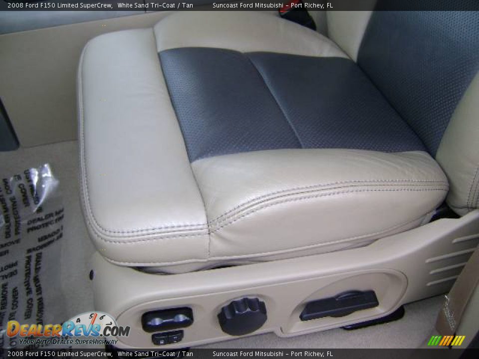 2008 Ford F150 Limited SuperCrew White Sand Tri-Coat / Tan Photo #21