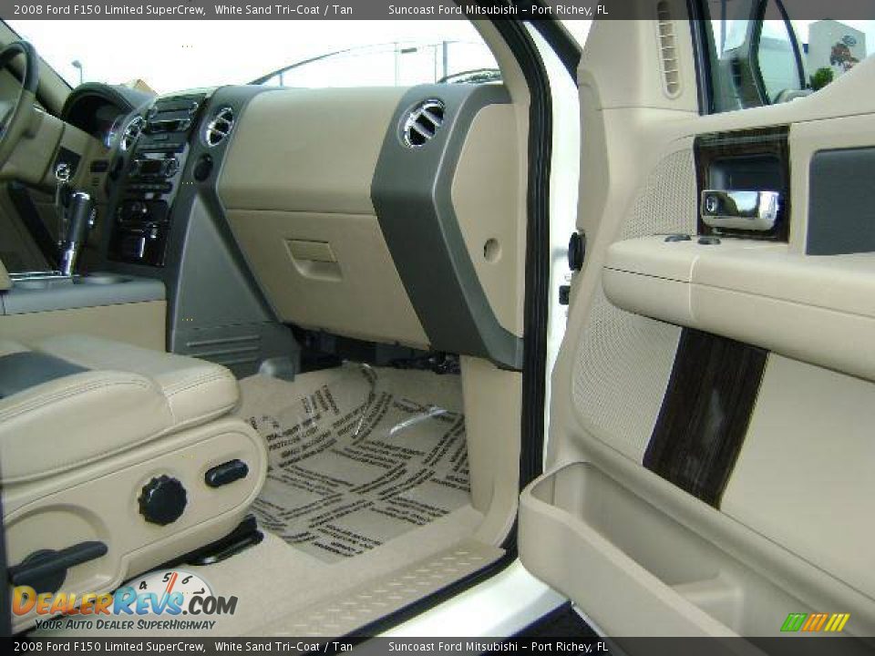 2008 Ford F150 Limited SuperCrew White Sand Tri-Coat / Tan Photo #22