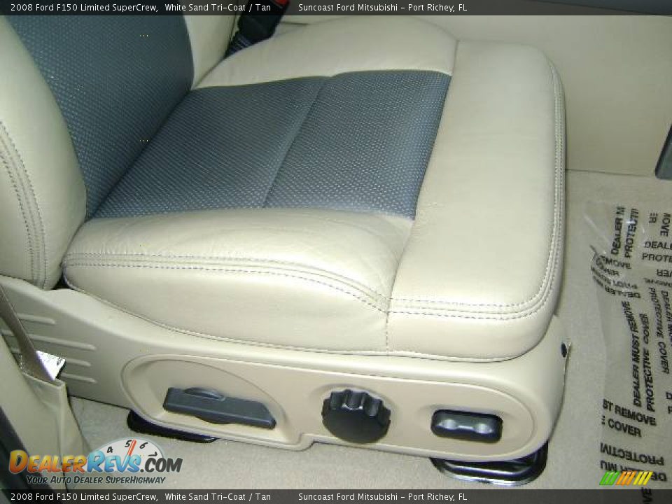 2008 Ford F150 Limited SuperCrew White Sand Tri-Coat / Tan Photo #23