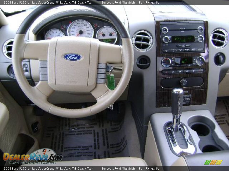 2008 Ford F150 Limited SuperCrew White Sand Tri-Coat / Tan Photo #30