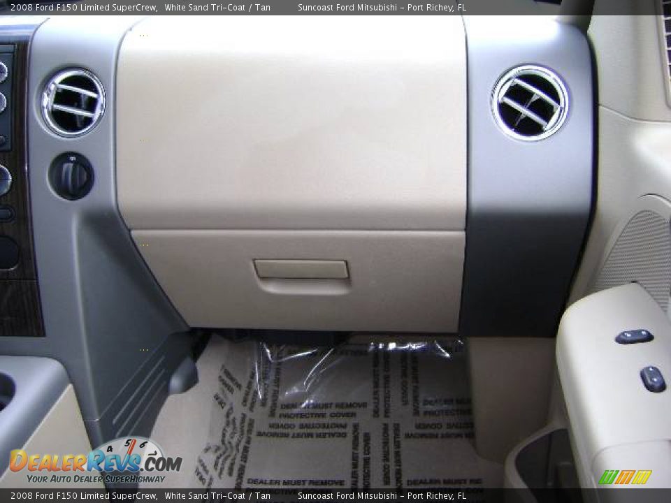 2008 Ford F150 Limited SuperCrew White Sand Tri-Coat / Tan Photo #31