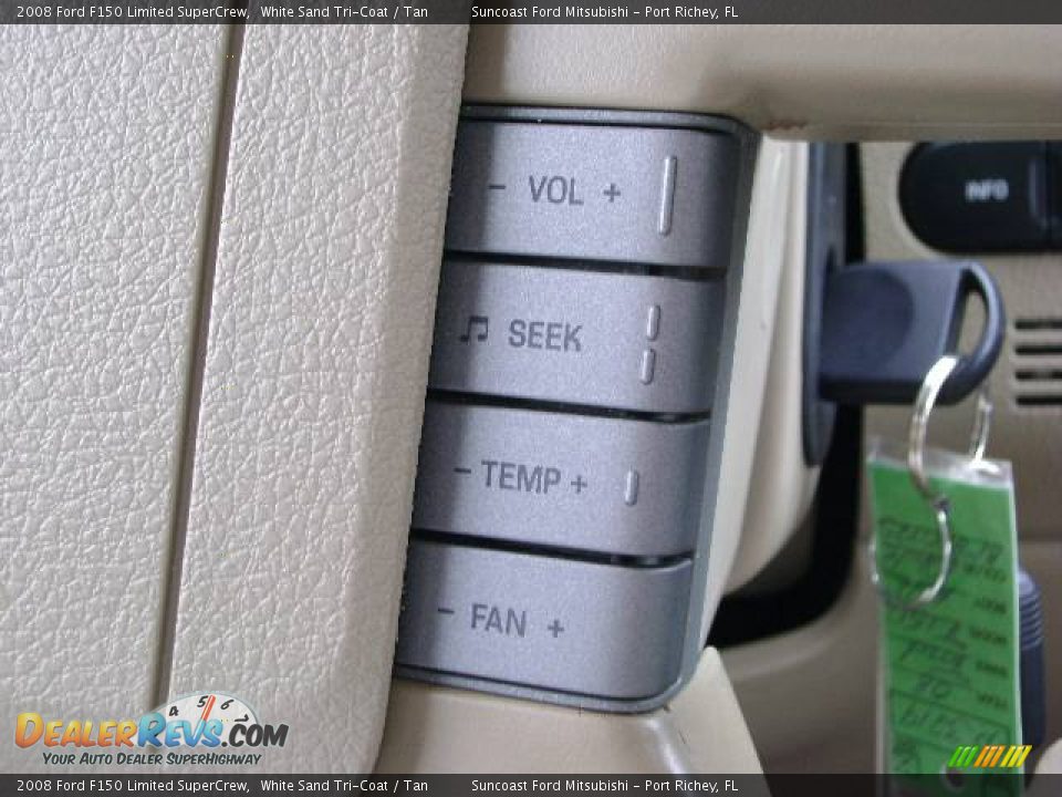 2008 Ford F150 Limited SuperCrew White Sand Tri-Coat / Tan Photo #33