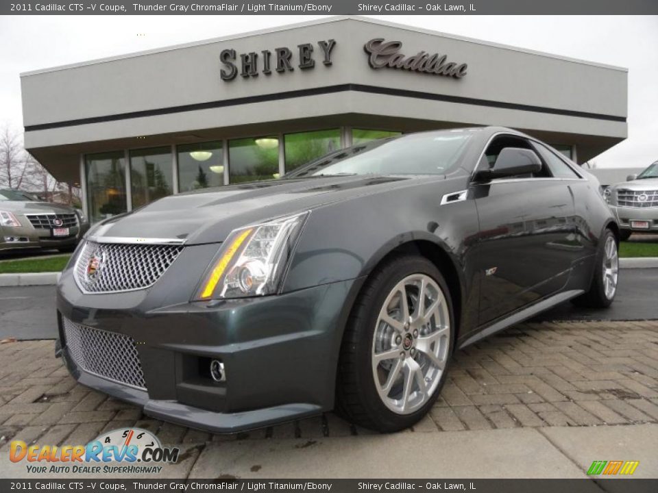 2011 Cadillac CTS -V Coupe Thunder Gray ChromaFlair / Light Titanium/Ebony Photo #1