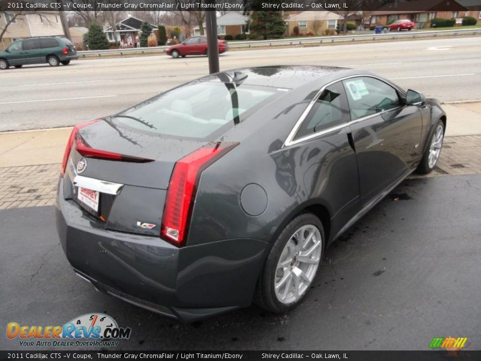 Thunder Gray ChromaFlair 2011 Cadillac CTS -V Coupe Photo #4