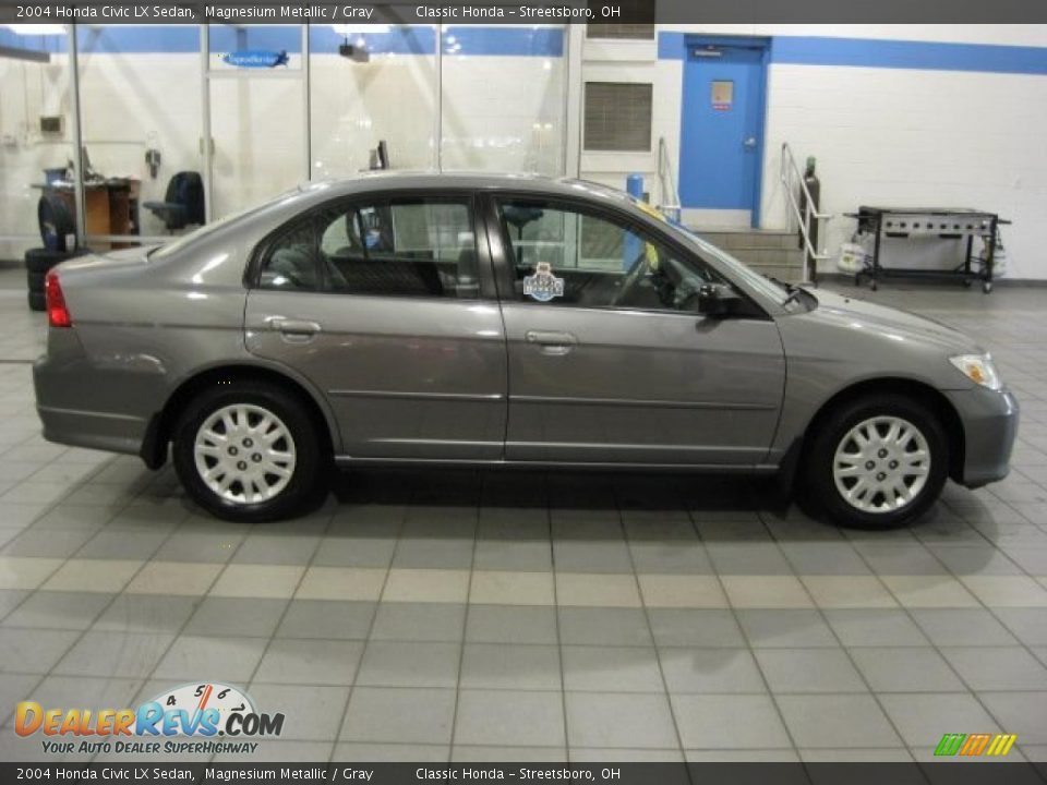 2004 Honda Civic LX Sedan Magnesium Metallic / Gray Photo #3