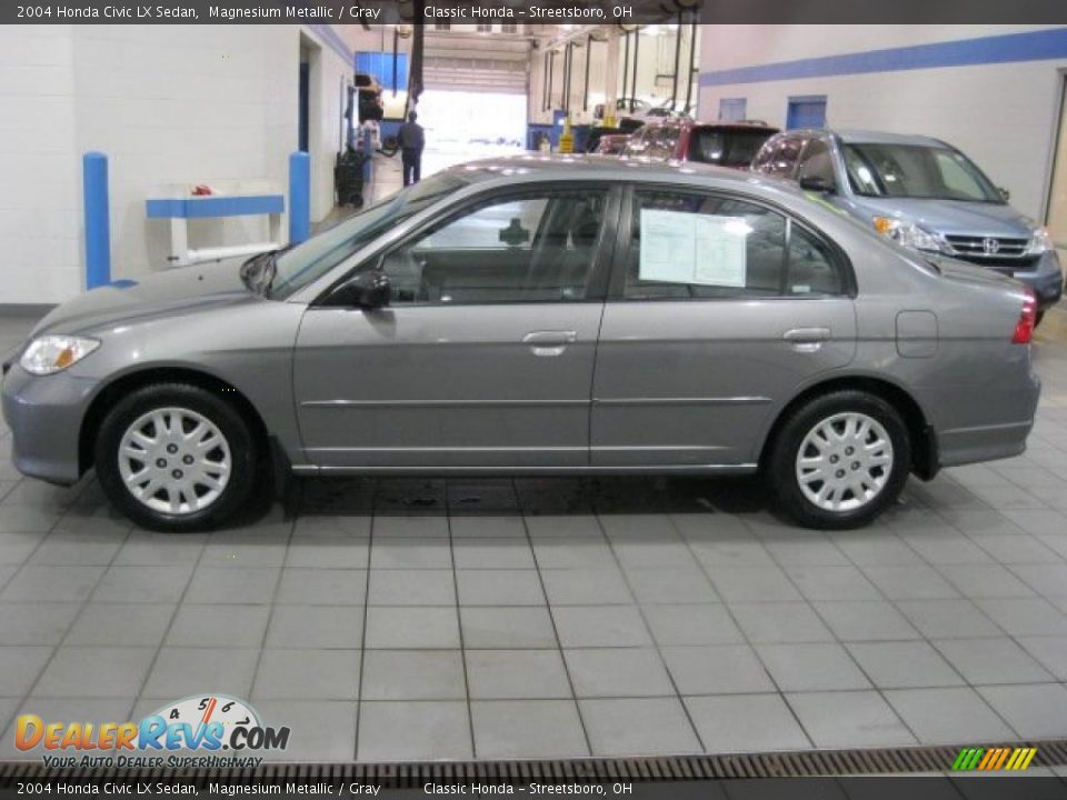 2004 Honda Civic LX Sedan Magnesium Metallic / Gray Photo #4