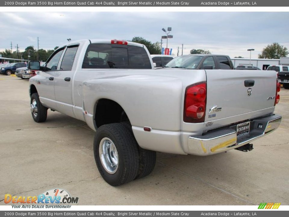 Bright Silver Metallic 2009 Dodge Ram 3500 Big Horn Edition Quad Cab 4x4 Dually Photo #3