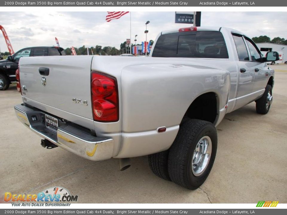 Bright Silver Metallic 2009 Dodge Ram 3500 Big Horn Edition Quad Cab 4x4 Dually Photo #8