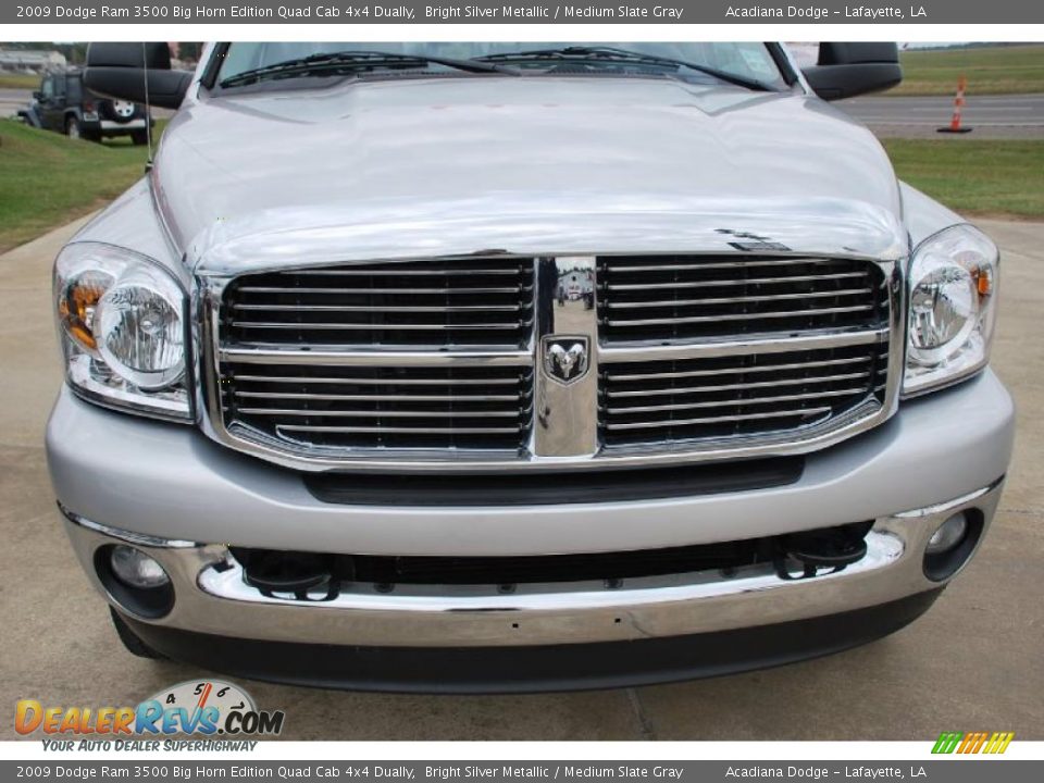 2009 Dodge Ram 3500 Big Horn Edition Quad Cab 4x4 Dually Bright Silver Metallic / Medium Slate Gray Photo #12