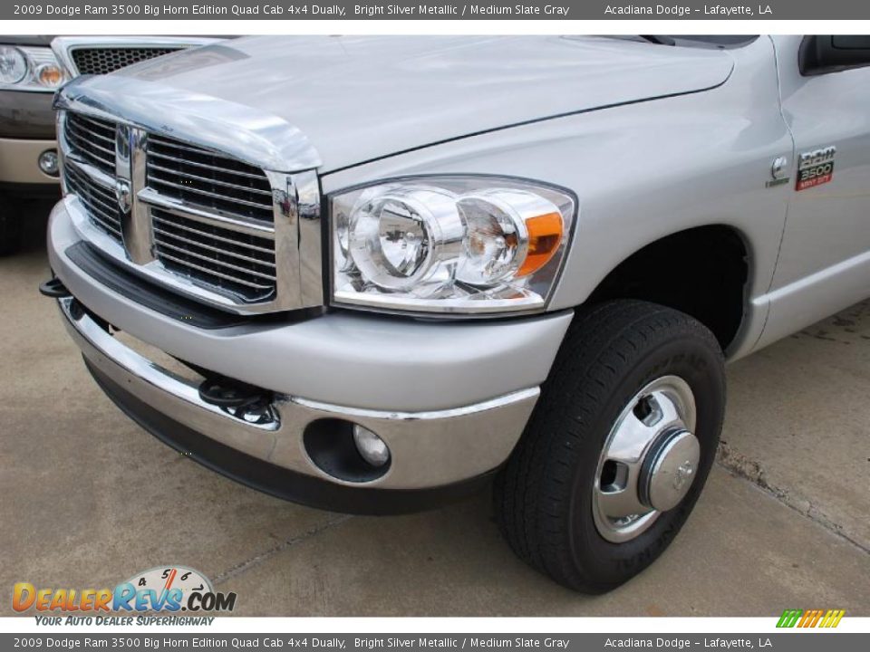 2009 Dodge Ram 3500 Big Horn Edition Quad Cab 4x4 Dually Bright Silver Metallic / Medium Slate Gray Photo #13