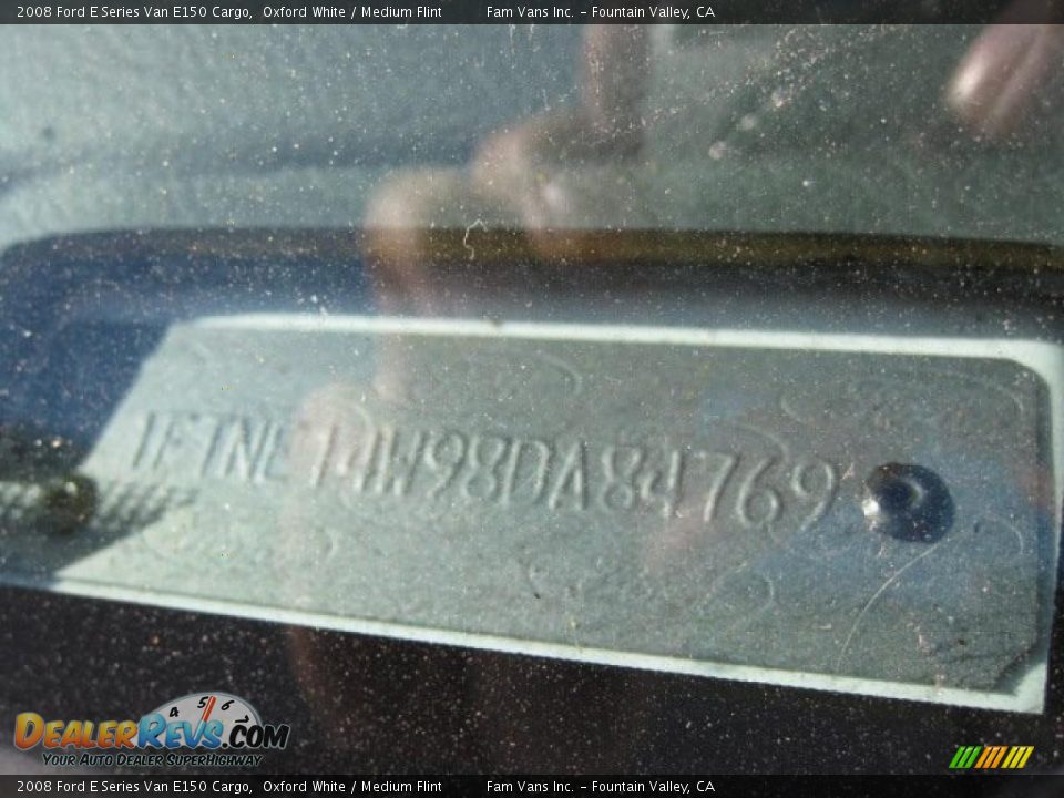 2008 Ford E Series Van E150 Cargo Oxford White / Medium Flint Photo #13