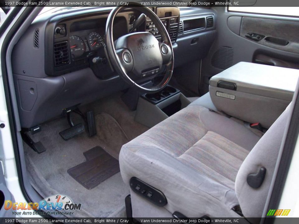 Gray Interior - 1997 Dodge Ram 2500 Laramie Extended Cab Photo #7