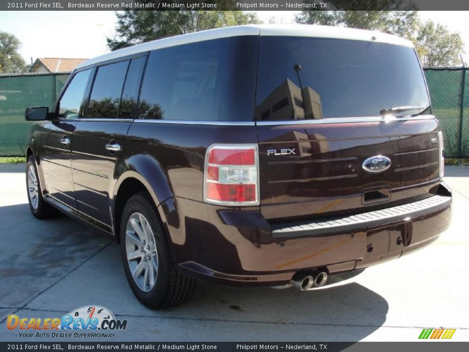 2011 Ford Flex SEL Bordeaux Reserve Red Metallic / Medium Light Stone Photo #5