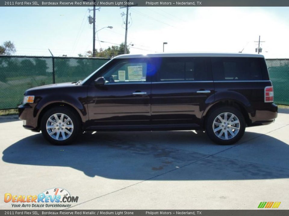 2011 Ford Flex SEL Bordeaux Reserve Red Metallic / Medium Light Stone Photo #6