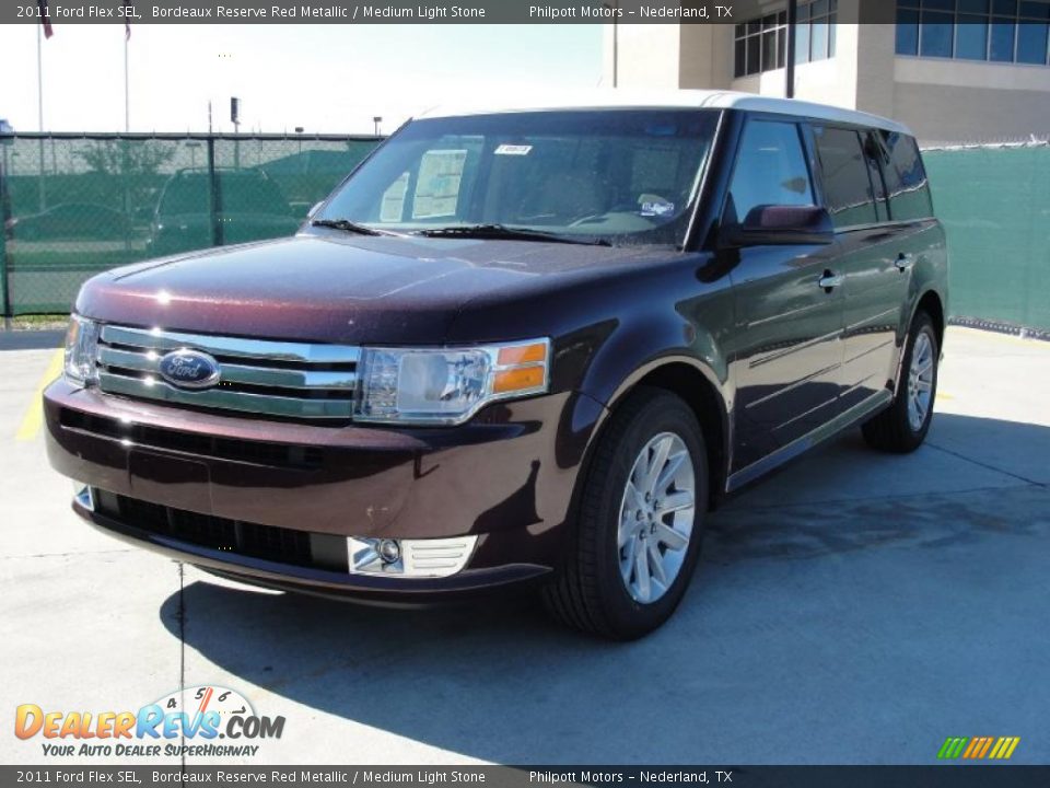 2011 Ford Flex SEL Bordeaux Reserve Red Metallic / Medium Light Stone Photo #7