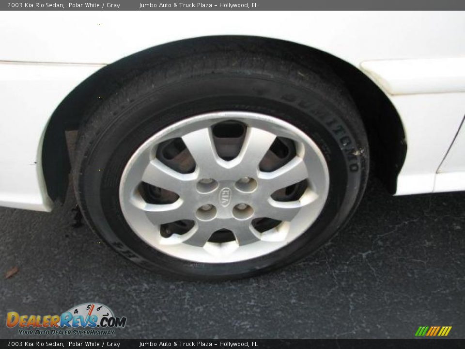 2003 Kia Rio Sedan Polar White / Gray Photo #22