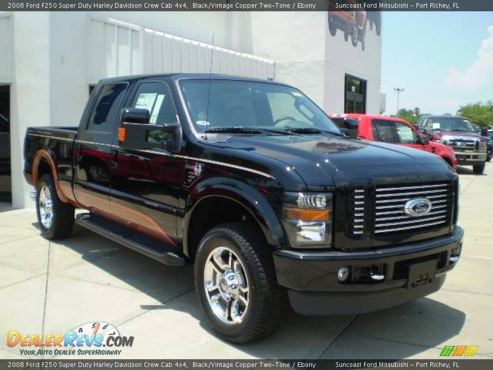 2008 Ford F250 Super Duty Harley Davidson Crew Cab 4x4 Black/Vintage Copper Two-Tone / Ebony Photo #1