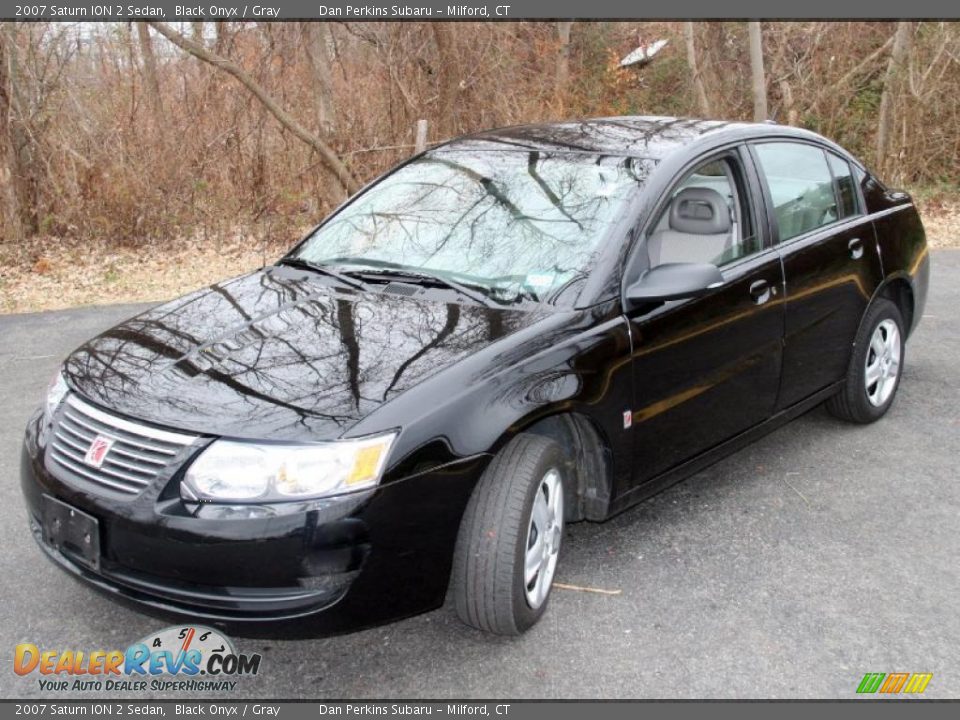 2007 Saturn ION 2 Sedan Black Onyx / Gray Photo #1