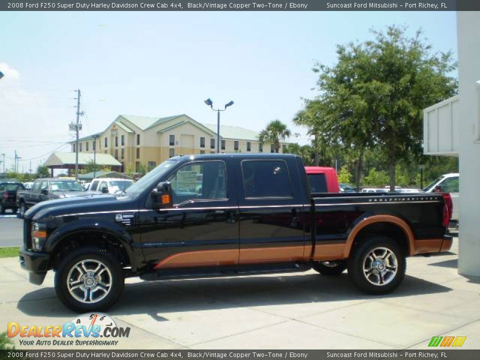 2008 Ford F250 Super Duty Harley Davidson Crew Cab 4x4 Black/Vintage Copper Two-Tone / Ebony Photo #4