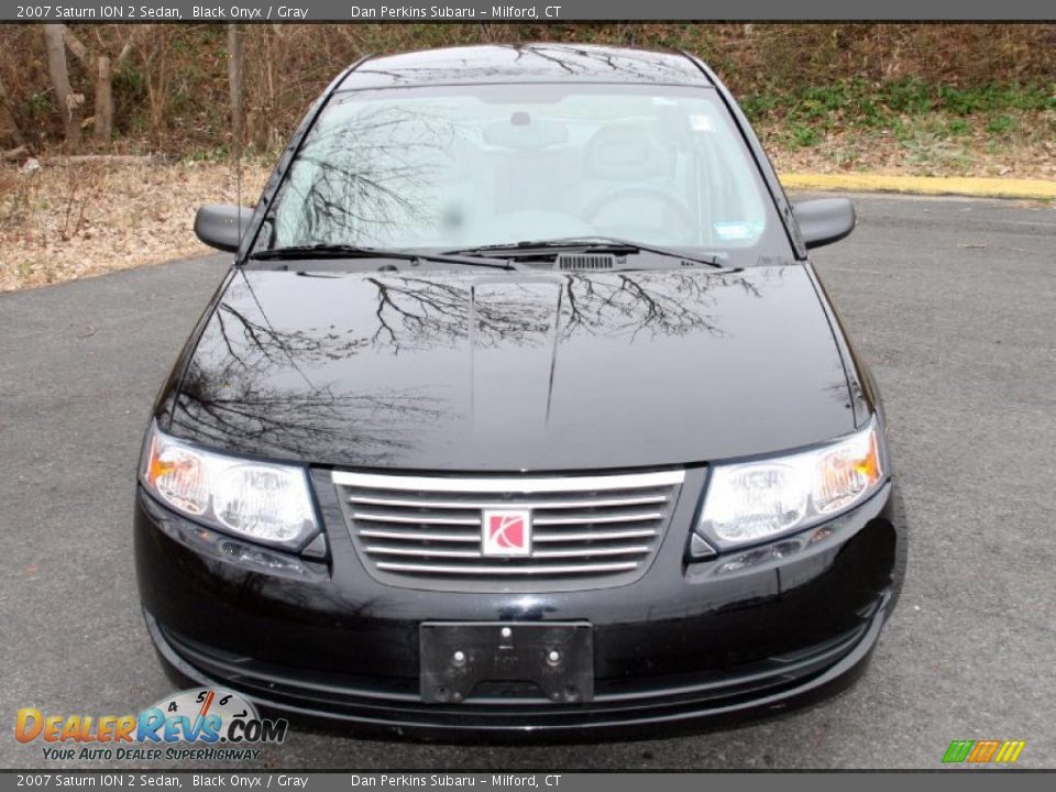 2007 Saturn ION 2 Sedan Black Onyx / Gray Photo #2