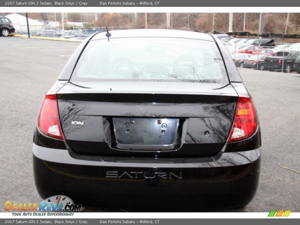 2007 Saturn ION 2 Sedan Black Onyx / Gray Photo #6