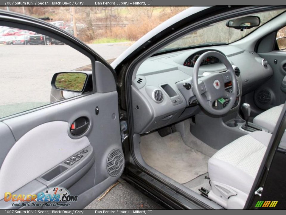 Gray Interior - 2007 Saturn ION 2 Sedan Photo #10