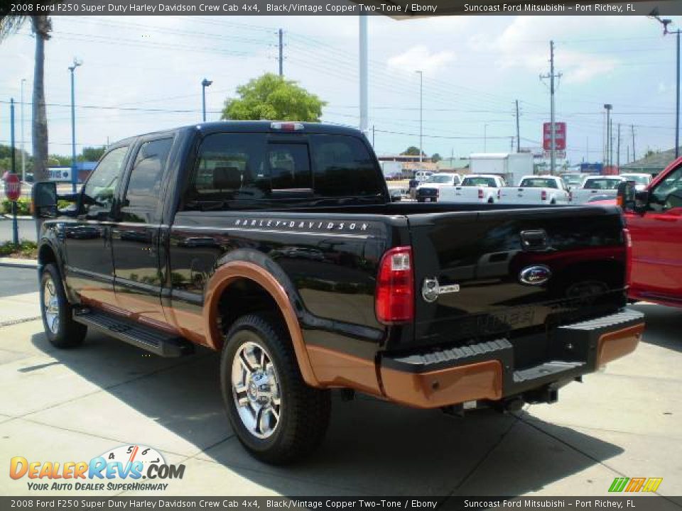 2008 Ford F250 Super Duty Harley Davidson Crew Cab 4x4 Black/Vintage Copper Two-Tone / Ebony Photo #5