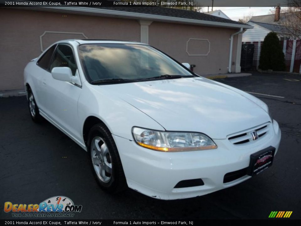 2001 Honda Accord EX Coupe Taffeta White / Ivory Photo #2