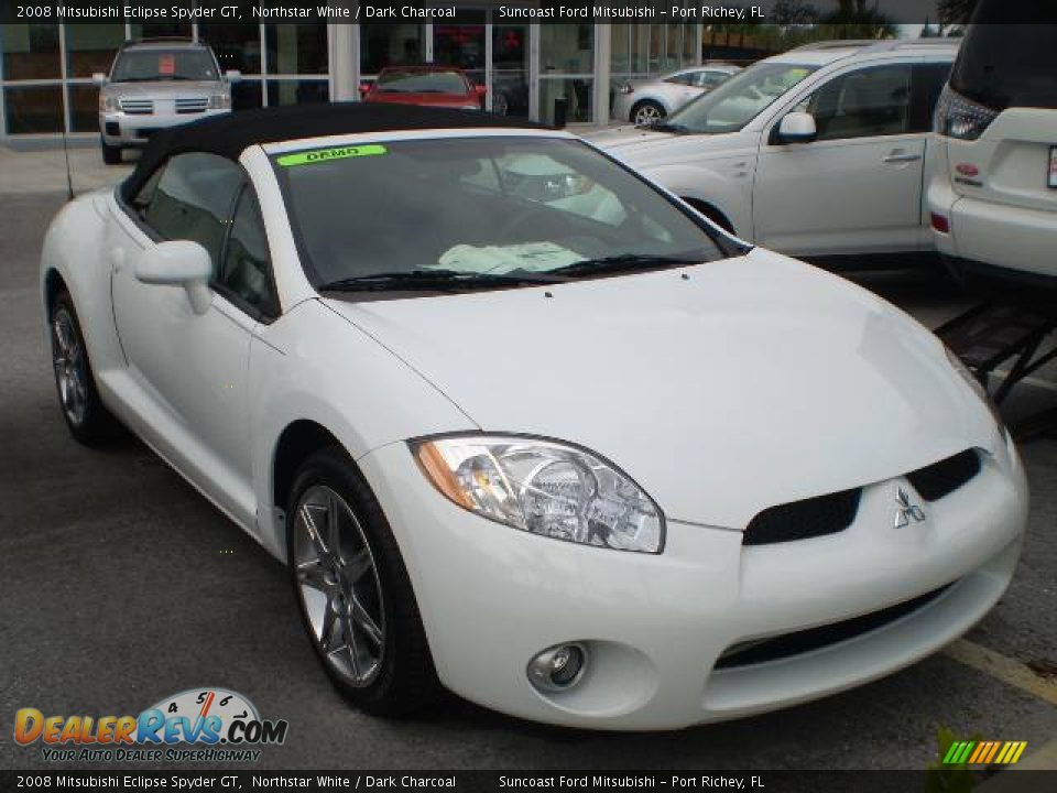 2008 Mitsubishi Eclipse Spyder GT Northstar White / Dark Charcoal Photo #1