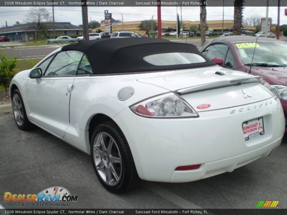 2008 Mitsubishi Eclipse Spyder GT Northstar White / Dark Charcoal Photo #2