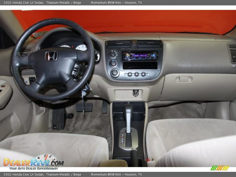 Beige Interior 2002 Honda Civic Lx Sedan Photo 5