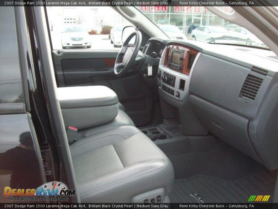 2007 Dodge Ram 1500 Laramie Mega Cab 4x4 Brilliant Black Crystal Pearl / Medium Slate Gray Photo #6