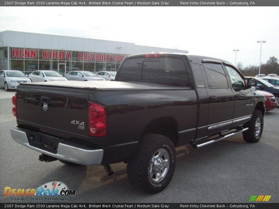 2007 Dodge Ram 1500 Laramie Mega Cab 4x4 Brilliant Black Crystal Pearl / Medium Slate Gray Photo #12