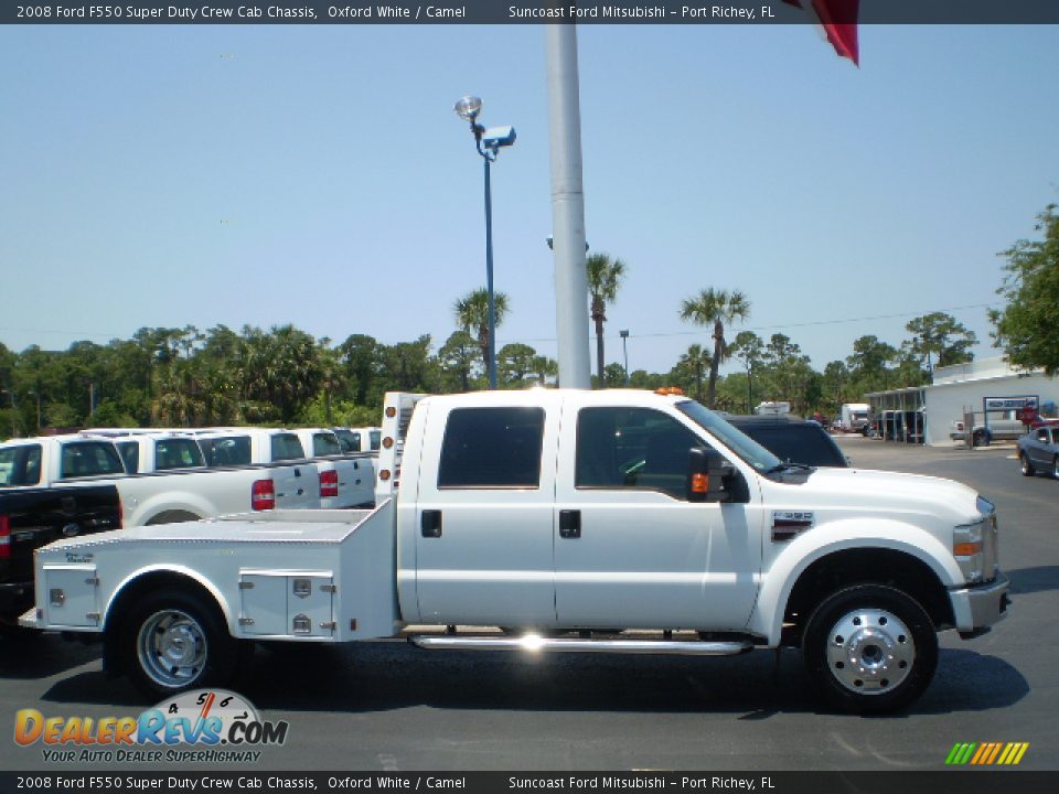 2008 Ford F550 Super Duty Crew Cab Chassis Oxford White / Camel Photo #4