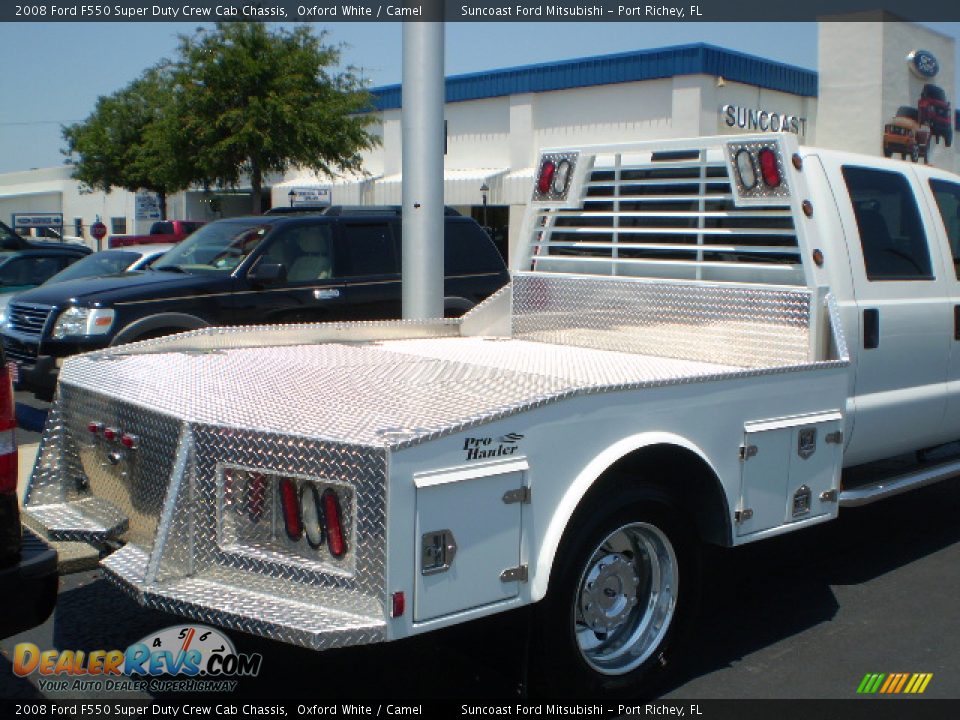 2008 Ford F550 Super Duty Crew Cab Chassis Oxford White / Camel Photo #5