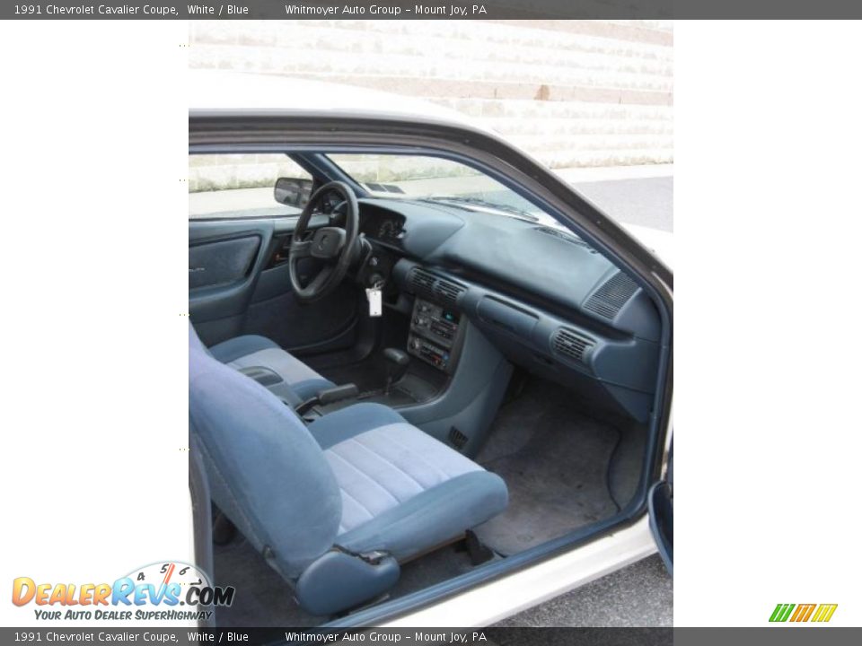 Blue Interior 1991 Chevrolet Cavalier Coupe Photo 5